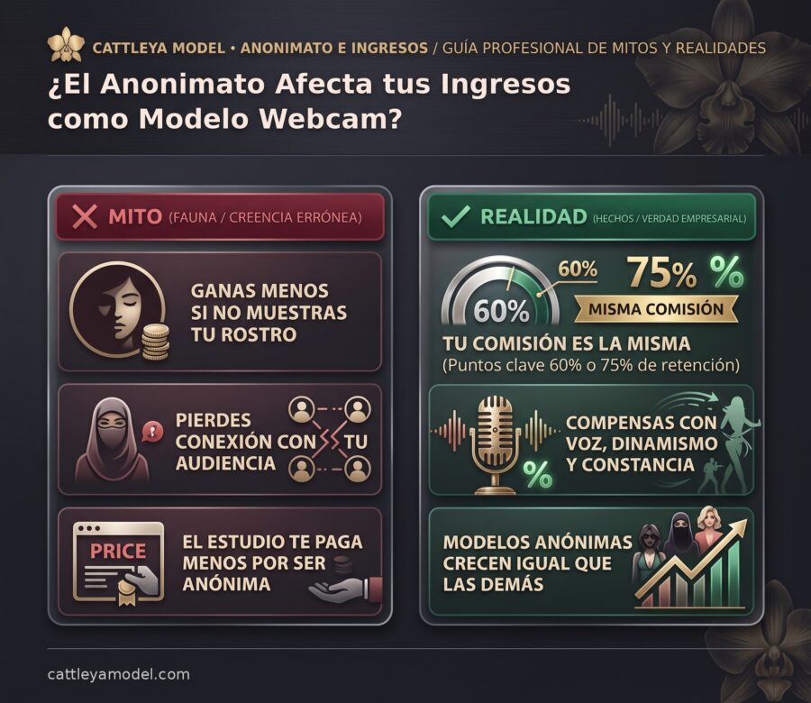 el anonimato afecta tus ingresos como modelo webcam