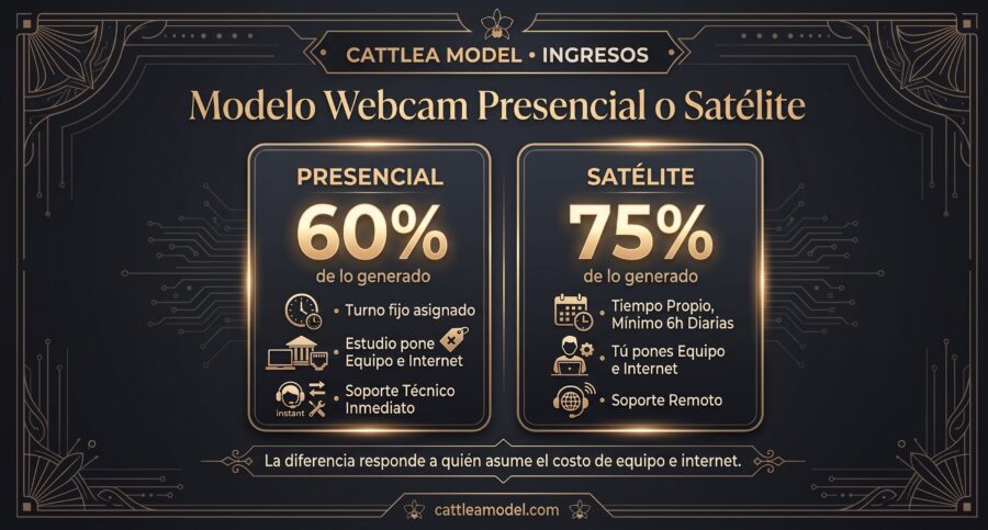 ingresos modelo webcam presencial o satélite
