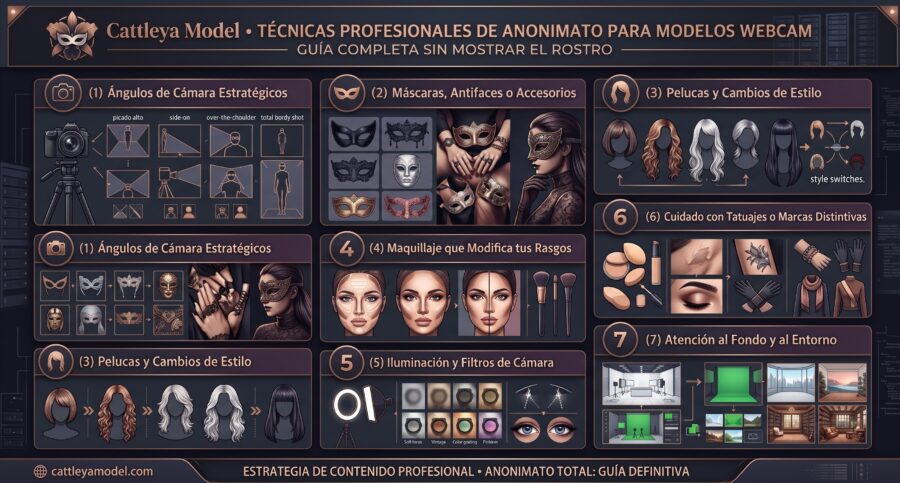 técnicas profesionales de anonimato para modelos webcam Colombia